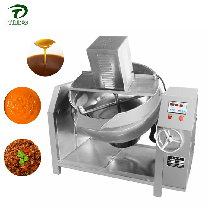 Food Machinery Jacketed Mixer Machine with Agitators Industrial Induction Planetary Stirring Cooking Kettle Pot