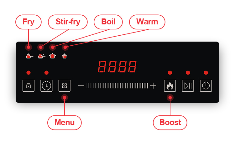 Induction cooker interface