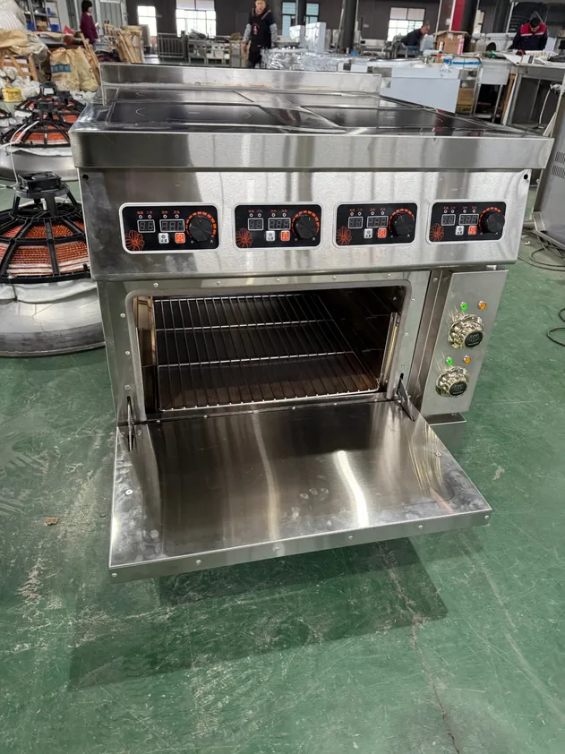 Multifunctional Commercial Kitchen Equipment 4/6 Burners Induction Cooker with Oven