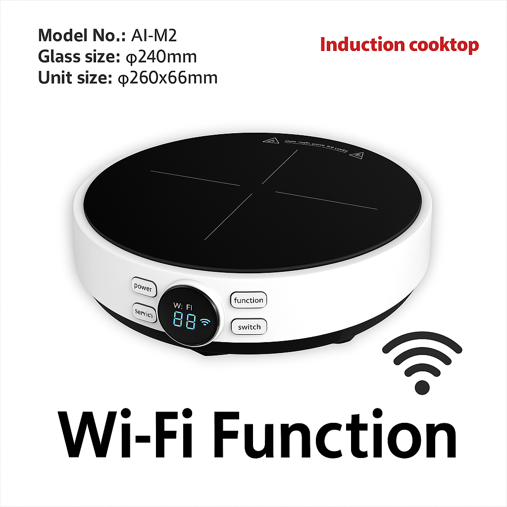 2025 Newest WiFi Smart Induction Cooker Remote Control Via APP, Touchscreen, Energy Saving