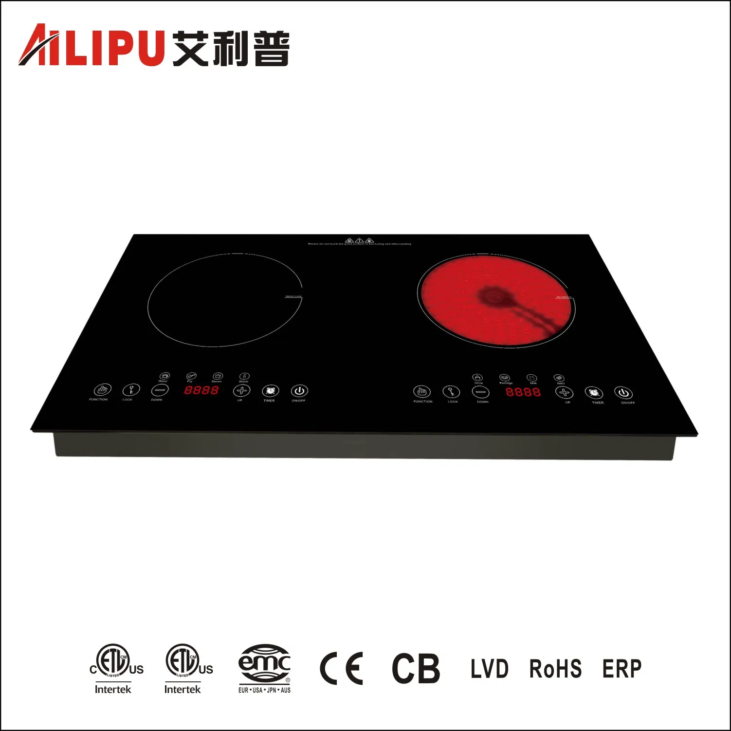 Hybrid Built-in 2 Burner Infrared Cooker vs Induction Cooker
