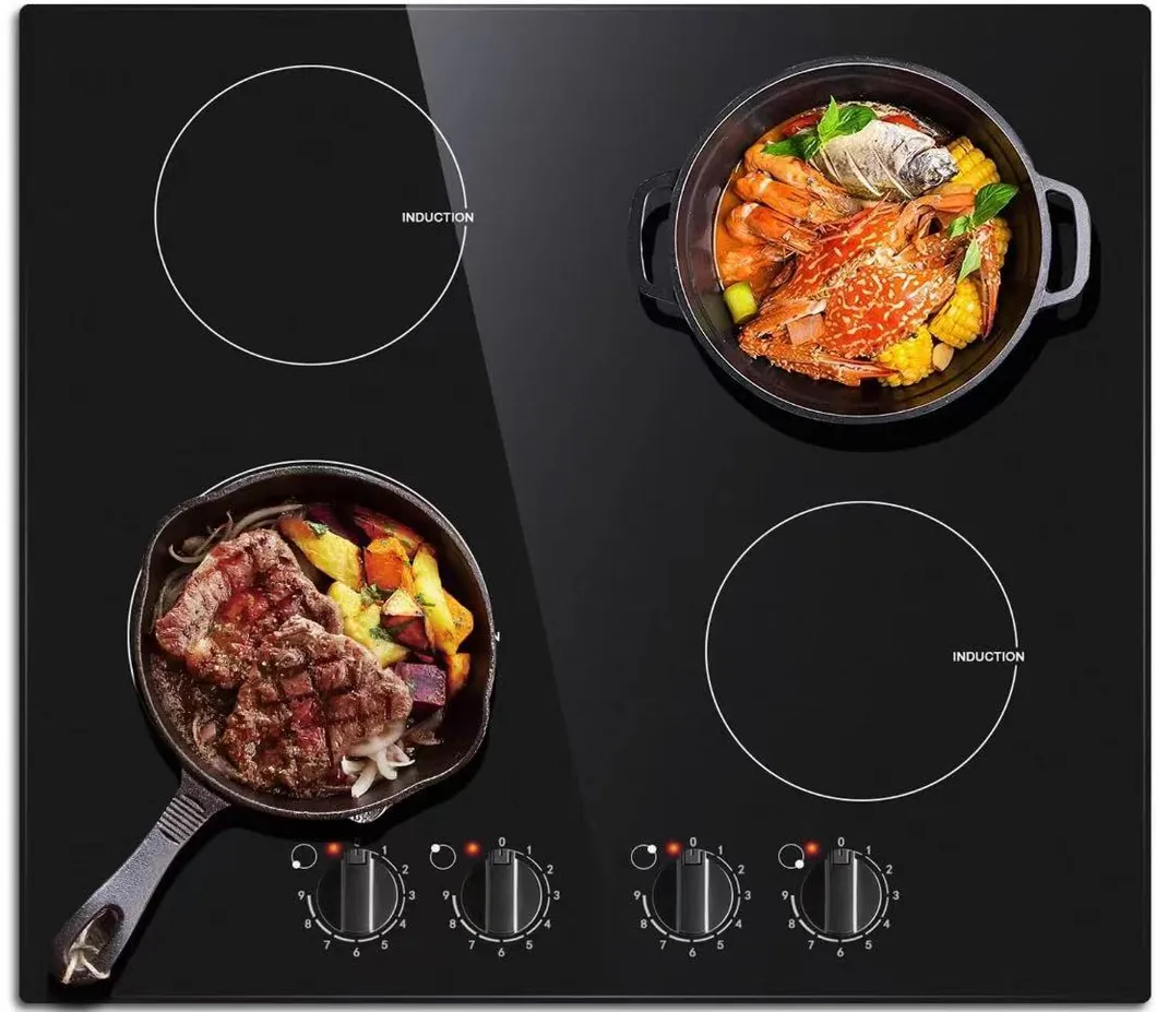 The Latest Style 60cm Kitchen Built-in Four-Burner Hybrid Stove Induction Cooker and Electric Ceramic Stove