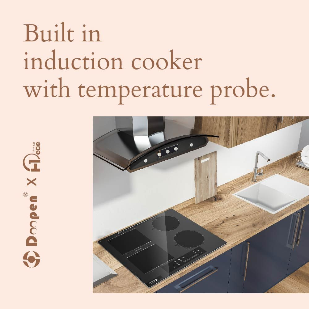 Best-selling Built-in Induction Cooktop Electric 4 Burners 7200W WiFi &amp; App-Controlled Class a Energy Efficiency 3-Year Warranty