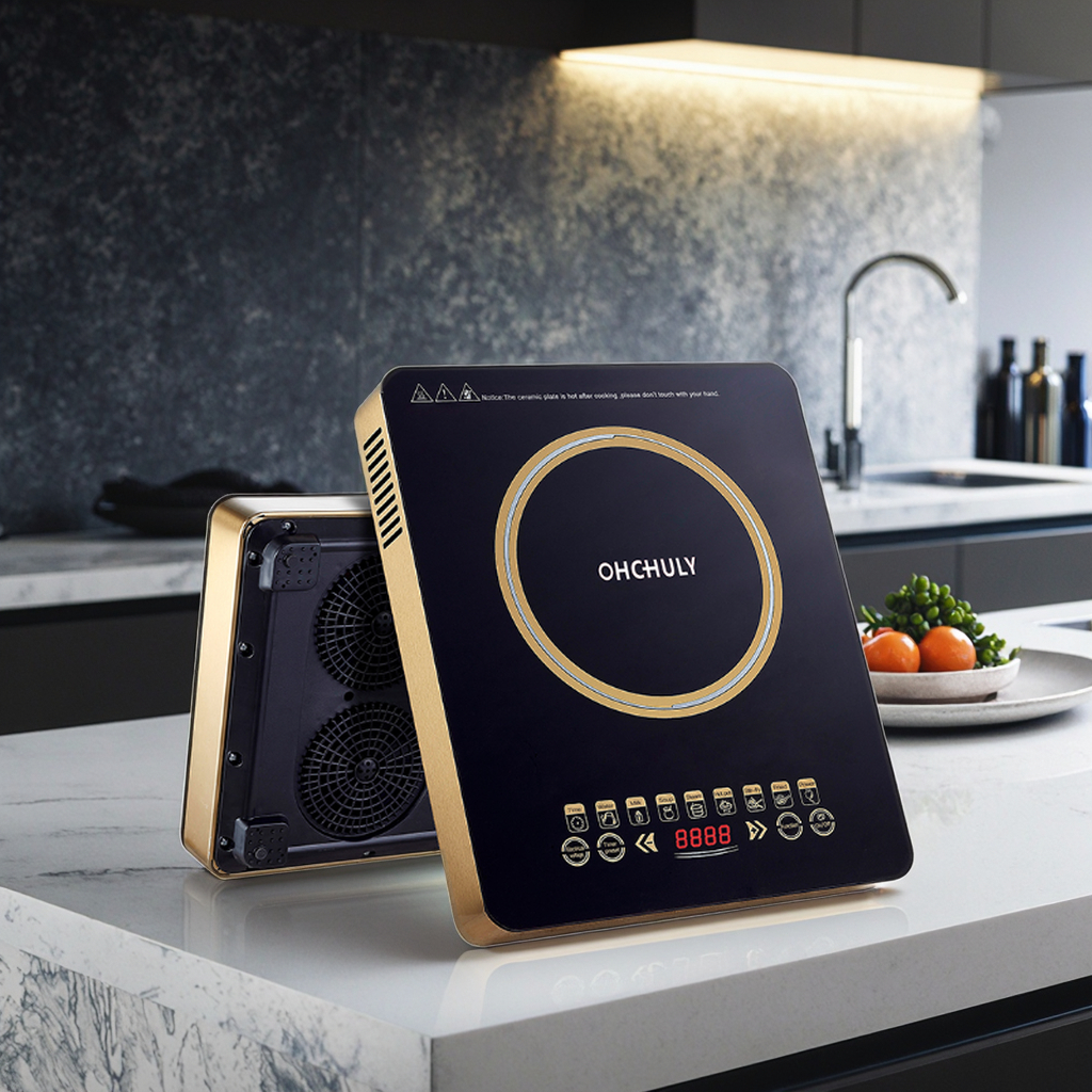 Hotel-Grade Stainless Steel Plastic Housing Electric Induction Cooktop Touch Control Ceramic Panel Fry Hotpot Waterproof Single