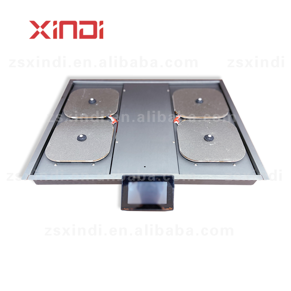 Invisible Built-In Electric 4-Burner Induction Cooktop with Toughened Glass Panel Hotpot Function Portable for Car Use