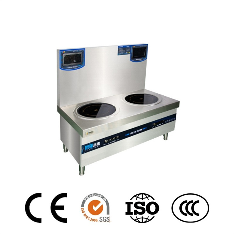 Commercial Dual-Head Electromagnetic Stainless Steel Multifunctional Induction Range