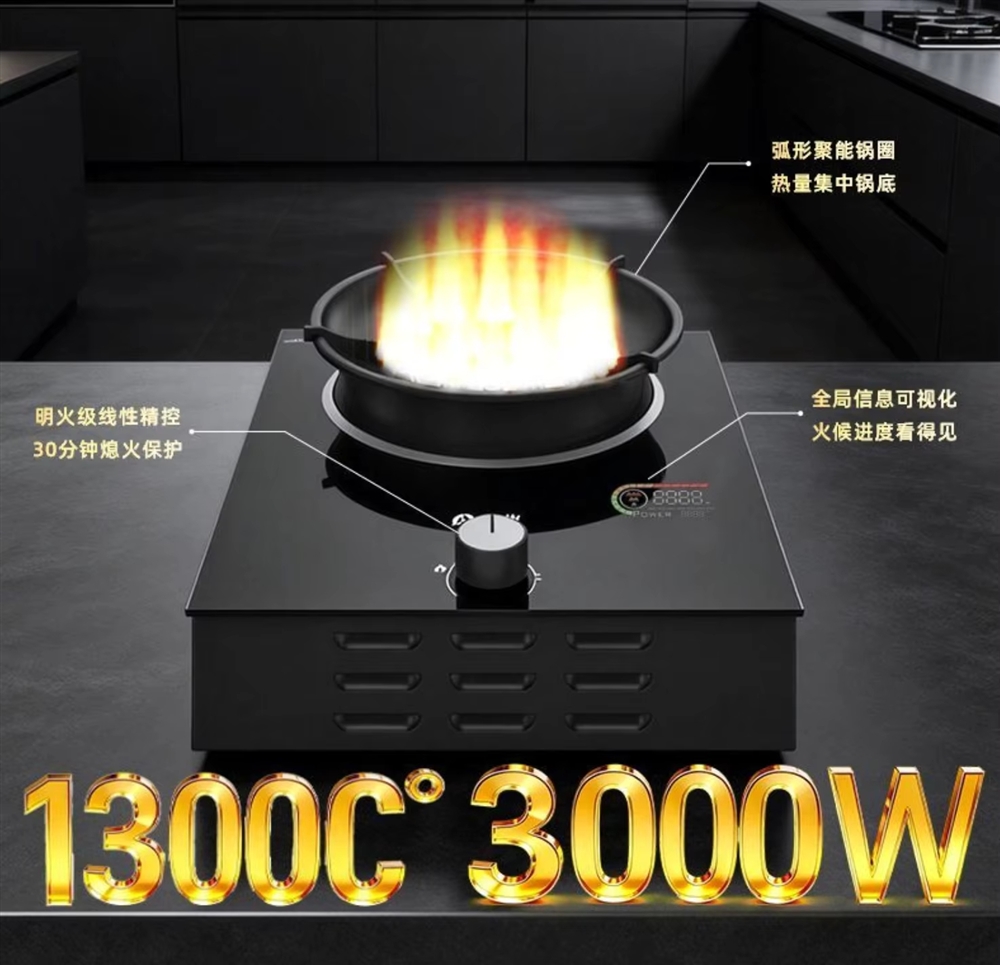 U7pro Smart Stove LED Display Tempered Glass Surface 3000W Precise Power Control Class A Energy Efficiency Car/RV/Outdoor