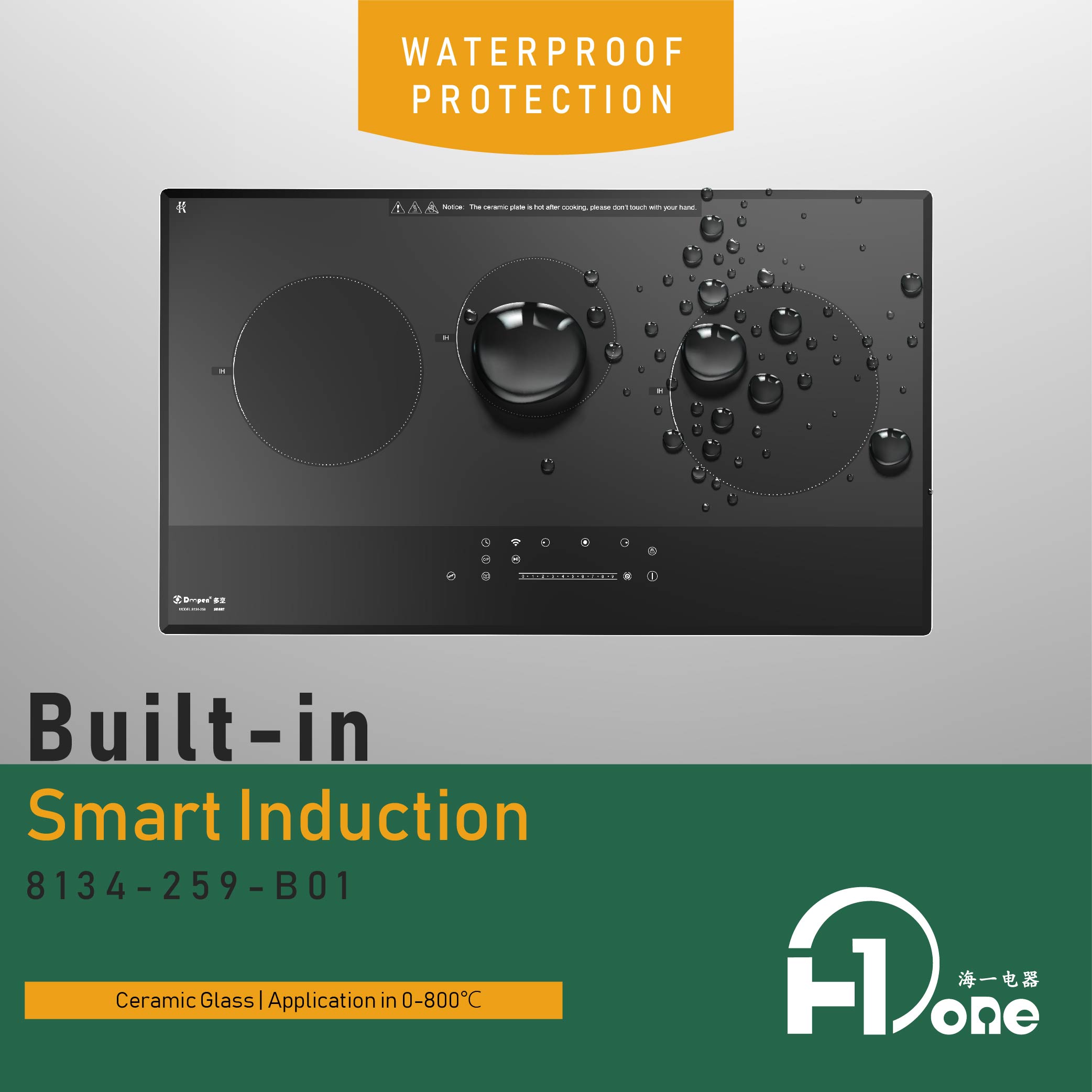 Built-in Tuya Induction Cooker with Smart Wi-Fi in Black Saves Energy, Time &amp; Worry