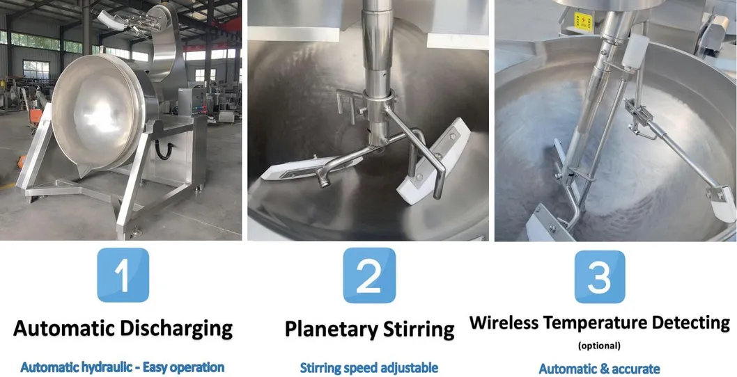 Industrial Big Capacity Oil Jacketed Cooking Mixer Pot Peanut Vegetable Large Steam Cooking Equipment