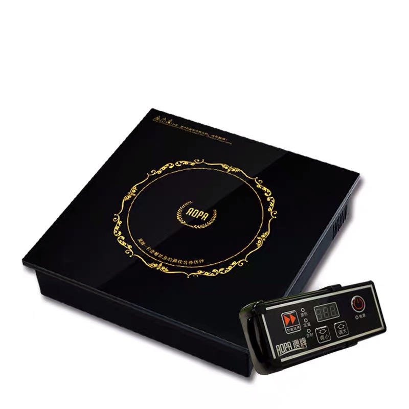 AOPA H13 110V Commercial Electric Stove Black Crystal Embedded Hot Pot Induction Cooktop for Outdoor &amp; Restaurant Use