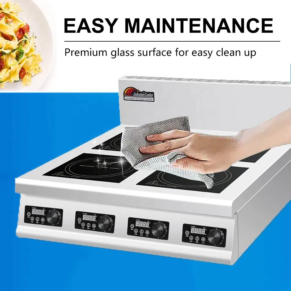 4 Burner Hot Plates Flat Industrial Commercial Induction Cooker Cooktops OEM Stove Top Hob Kitchen Electric Induction Range Top