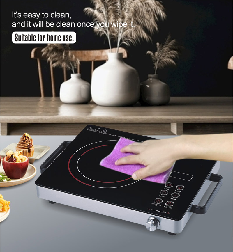 Energy Saving Induction Cookstove Single Burner with Touch Control and Safety Protection System for Hotpot