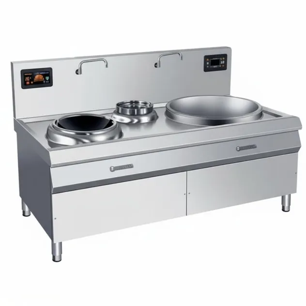 Commercial Induction Wok Cooker Energy Efficient Design for Food Processing