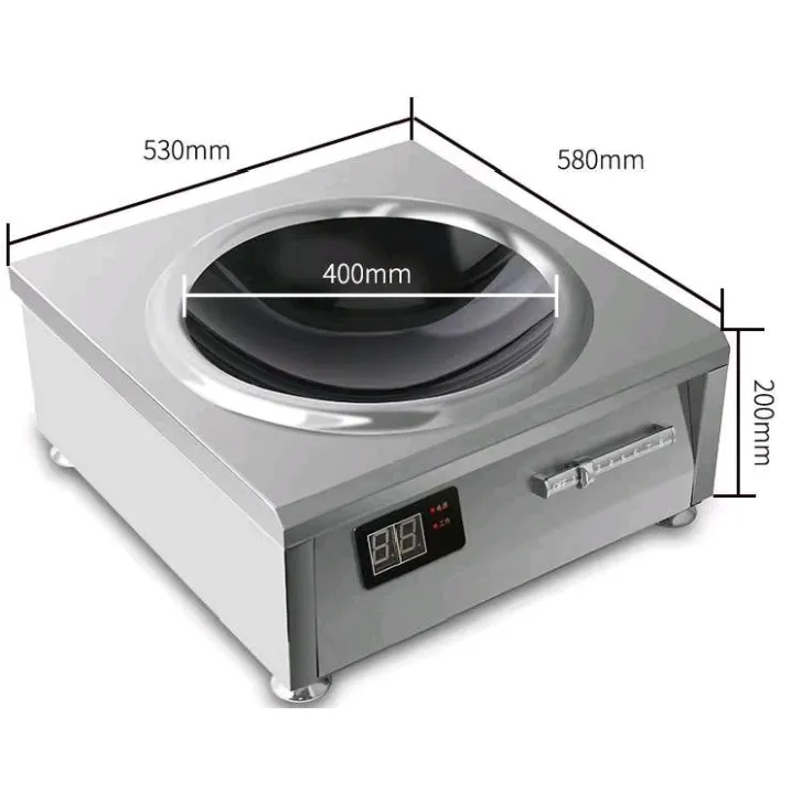Stainless Steel Body 220V 230V 7000W Commercial Induction Cooker 2 Plate Burner 4 Digital Display