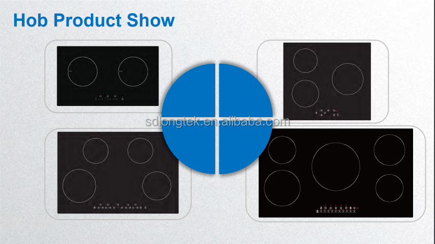 Built-In Electric Induction Cooktop Crystal Black Glass Surface Sensor Touch Control 4 Burners 7200W Energy-Saving for Household