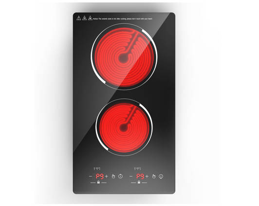 Double Burner Portable Built in Induction Cooker with Touch Control and Multiple Cooking Modes
