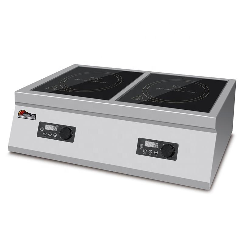 Double Burner Commercial Induction Cooktop 5000W Flat Ceramic Electric Stove for Restaurant &amp; Industrial Kitchen