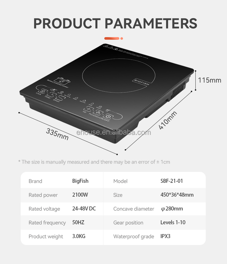 High quality Toughened glass with ring desing induction cooker 8