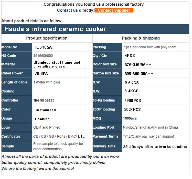 New Products 1 Burner Induction Hob Hybrid Ceramic Electric Cooktops