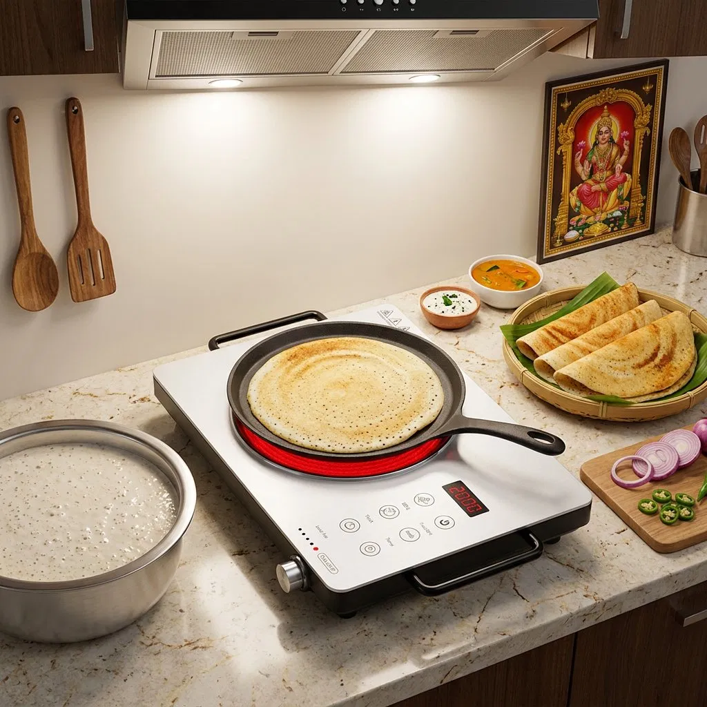Kitchen Appliance Induction Hob and Ceramic Glass Cooker 2 Burner Large High Power 2200W Commercial Electric Stove Microwave Oven Induction Radiant Cooker