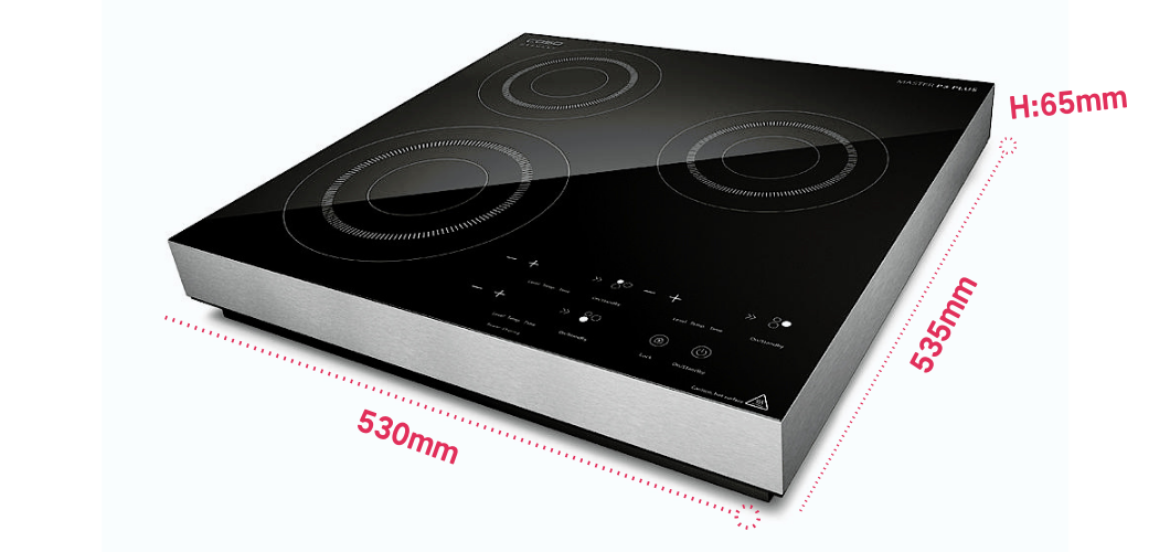 Triple burners induction cooktop Overview