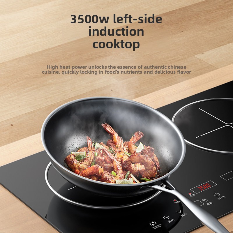 Hot Nice Smart Body-sensing Household Desktop Embedded Double-head Induction Cooker High-power Electric Ceramic Stove Touch