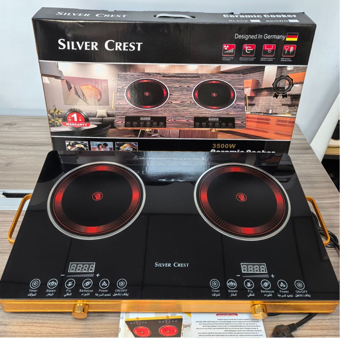 New Double Burner Induction Cooktop Multifunctional Household Super Power 3500W Intelligent Timing Class Energy
