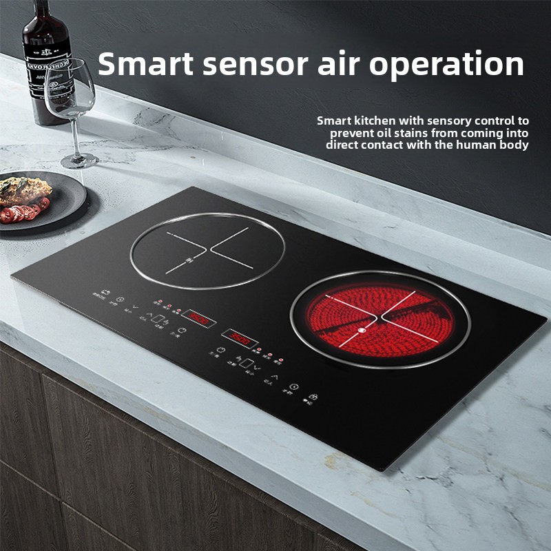 Hot Nice Smart Body-sensing Household Desktop Embedded Double-head Induction Cooker High-power Electric Ceramic Stove Touch