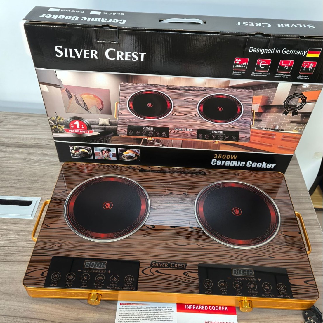 New Double Burner Induction Cooktop Multifunctional Household Super Power 3500W Intelligent Timing Class Energy