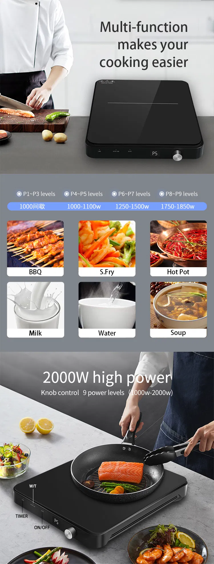 Electric Tool Wholesale China Manufacturer Commercial Induction Cooker