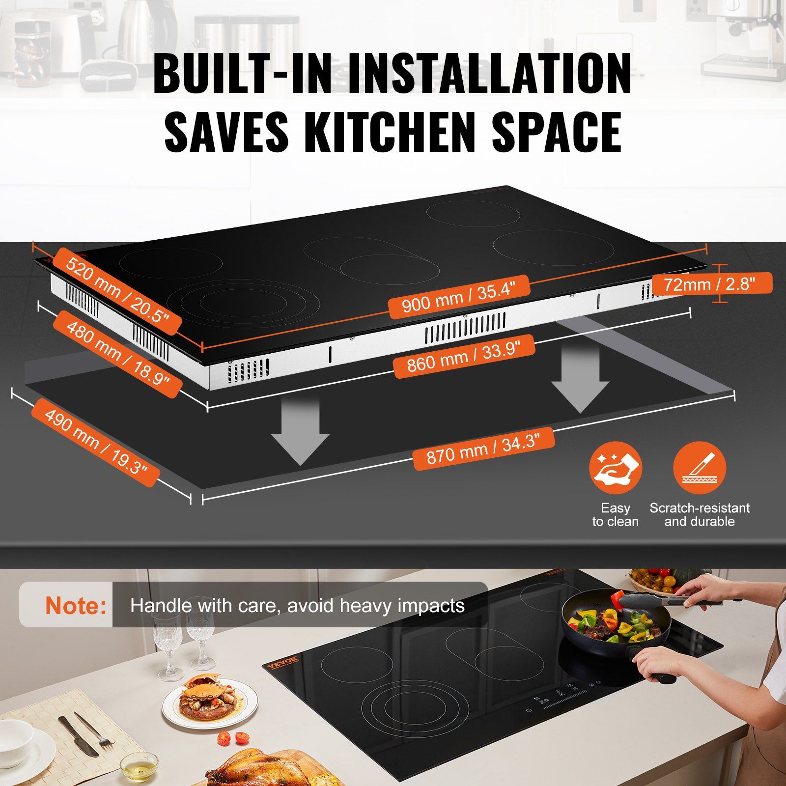 Ceramic Induction Cooktop Energy Efficient Household Stove