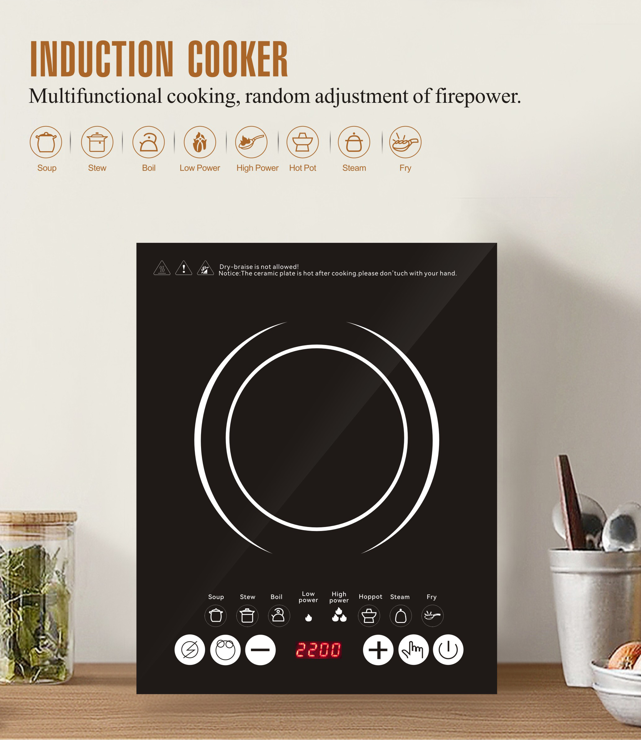 Factory Wholesale Electric Cooker Cooker Induction Stove Kitchen Appliances Kitchen Stove Induction Cooktop Induction Cookers