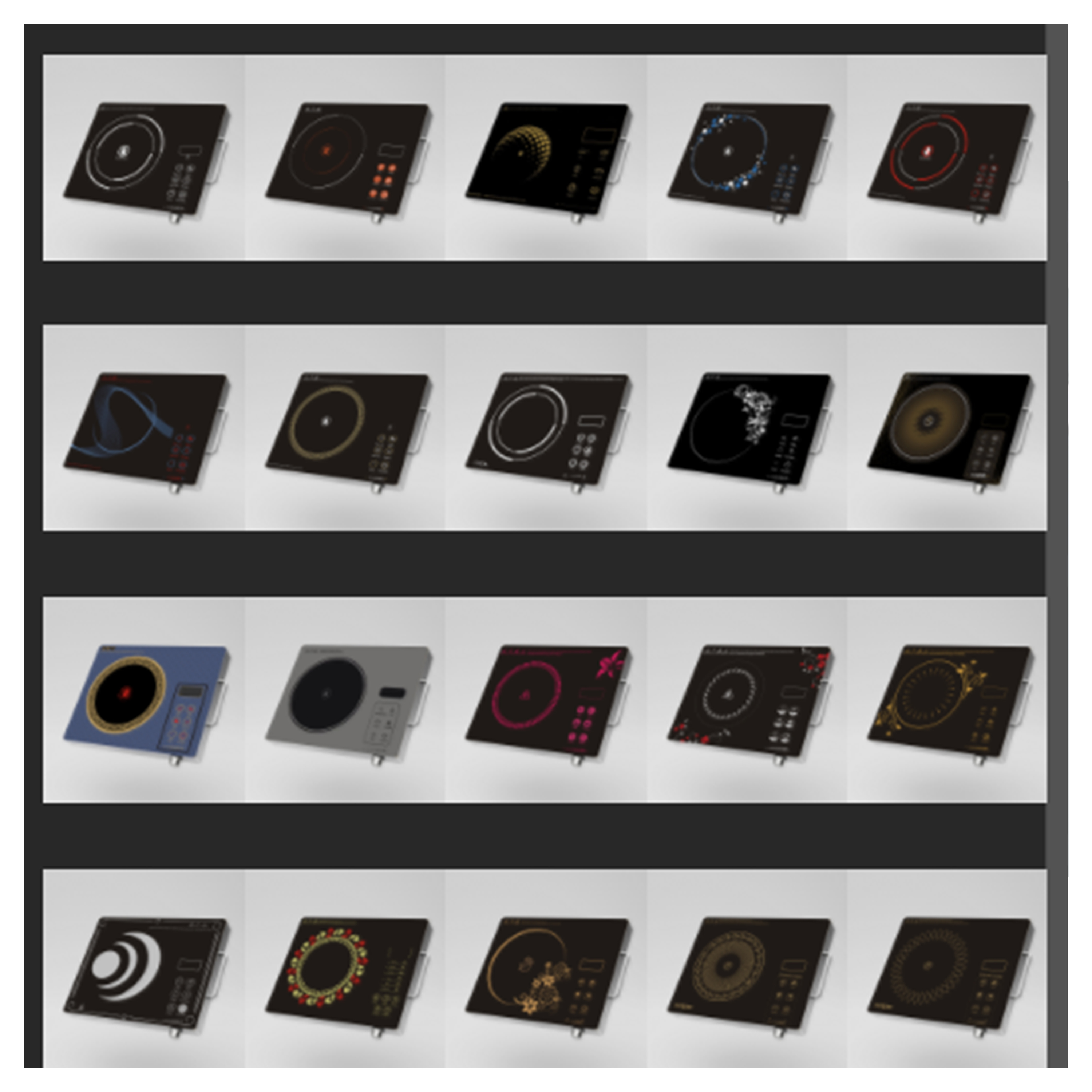 Customizable Digital Electric Cooker Stove Portable Induction Infrared Multi-Hobs Burners Cooktop CKD SKD Spare Parts Household