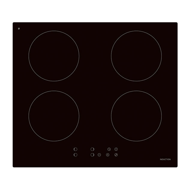 60cm Black Glass Built-in Induction Hob 4 Cooking Zones 9 Power Levels Touch Control Cooker Induction Hob