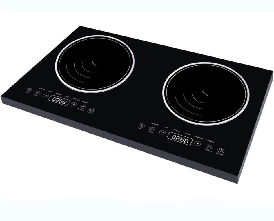 Smart Two Hobs Induction Cooker Intelligent Dual Induction Cooktop Digital Electric Stove Cooker for Promotion