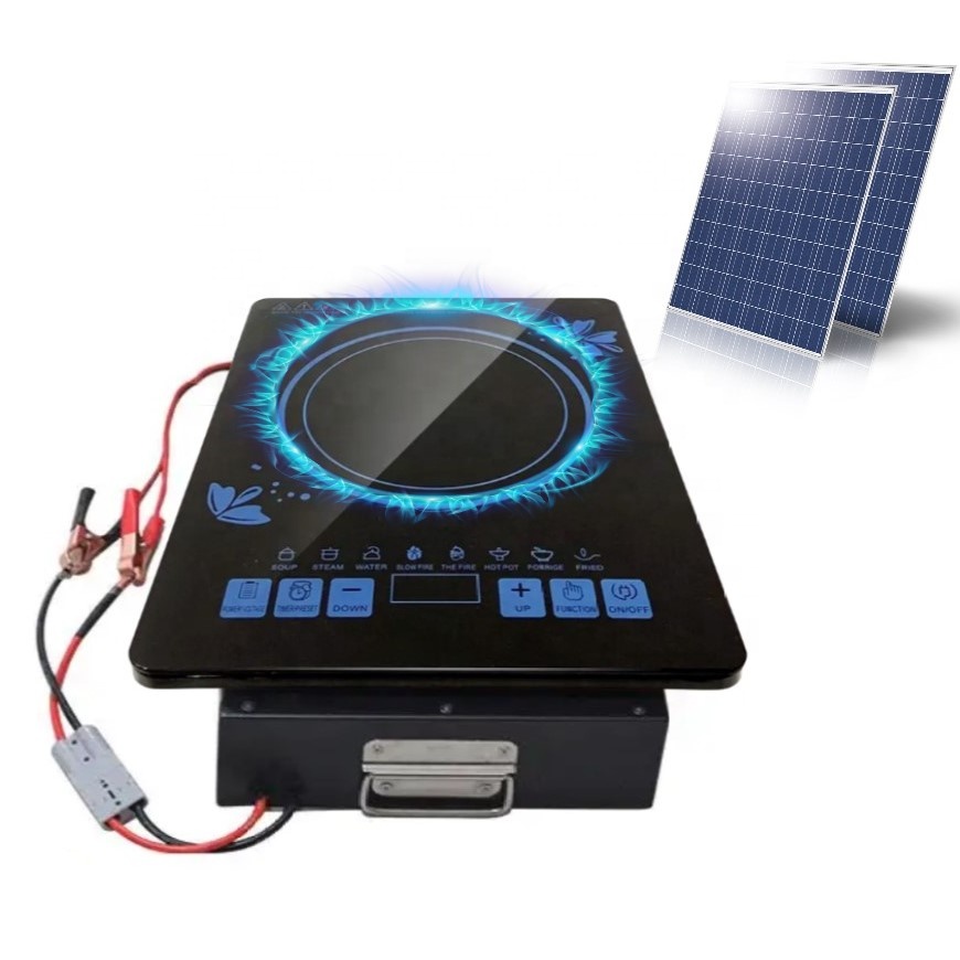Portable High Power 1200W Battery Stove Smart Electric Cooking Stove DC 48V Induction Cooker for Indoor Outdoor
