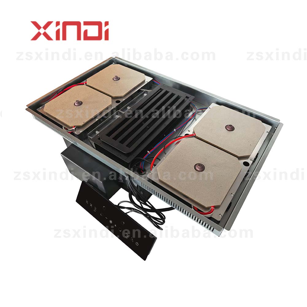Invisible Built-in Electric Magnetic Induction Cooktop Stainless Steel Granite Ceramic Commercial Household Stove Range Hood