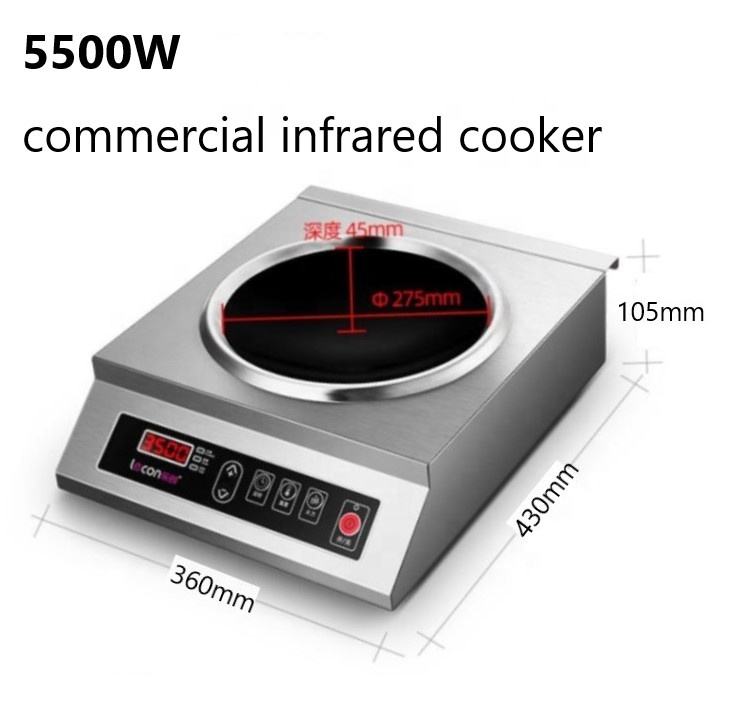 LOVFE Wholesale 3500W Electric Commercial Induction Cooker High Quality Stainless Steel Touch Concave Household Hotpot
