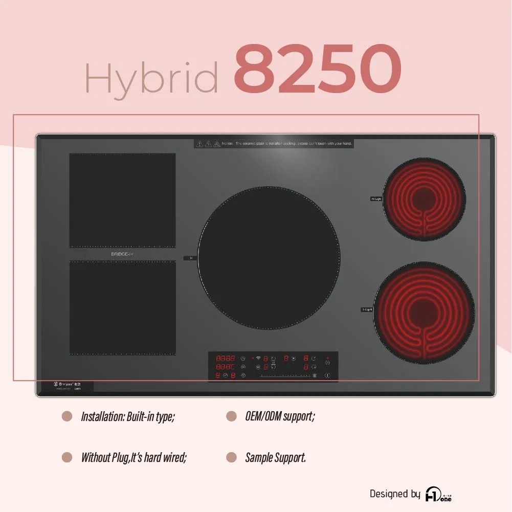 Hybrid Radiant-Induction Cooktop with Powerboost and Electronic Touch Controls with WiFi Connectivity