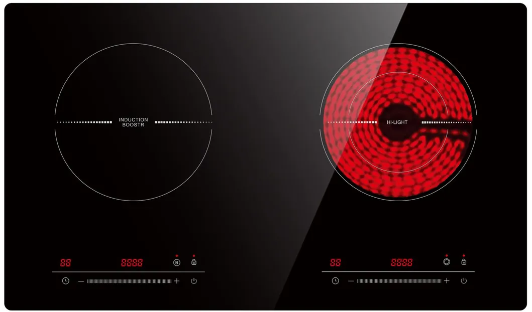 Kitchen Appliances 2 Burners Hob One Induction and One Electric Hob Cooktop with Multi Functions