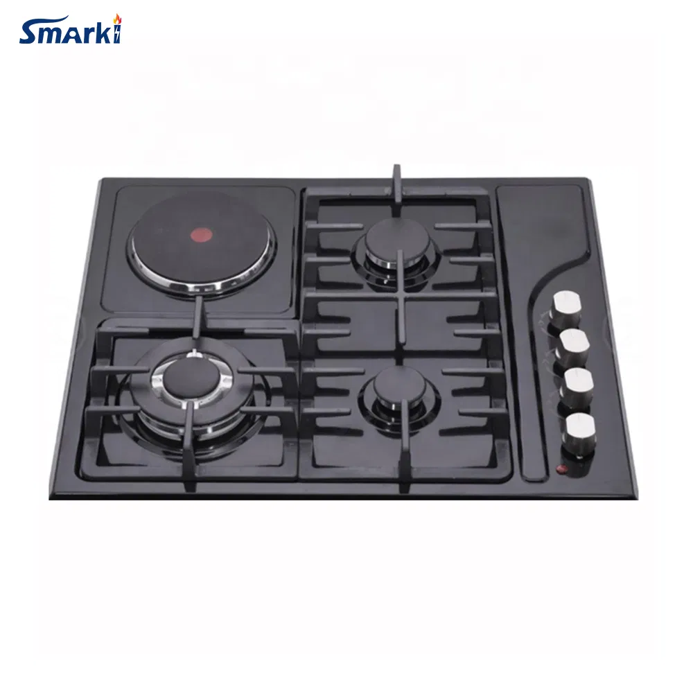 3 Gas 1 Electrical Cooktop Hybrid Hob Electrical Hotplate Gas Combi Cooker
