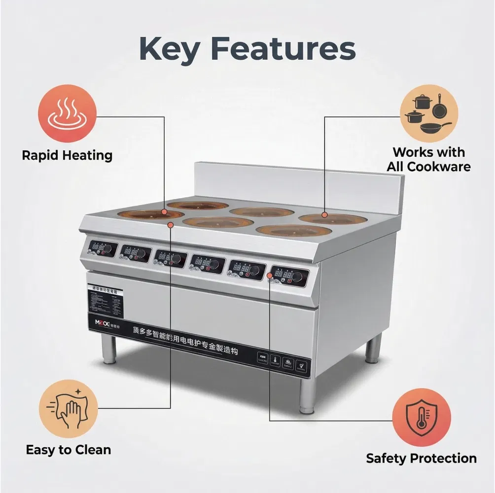 Energy Efficient Commercial Induction Cooker for Hotel Catering