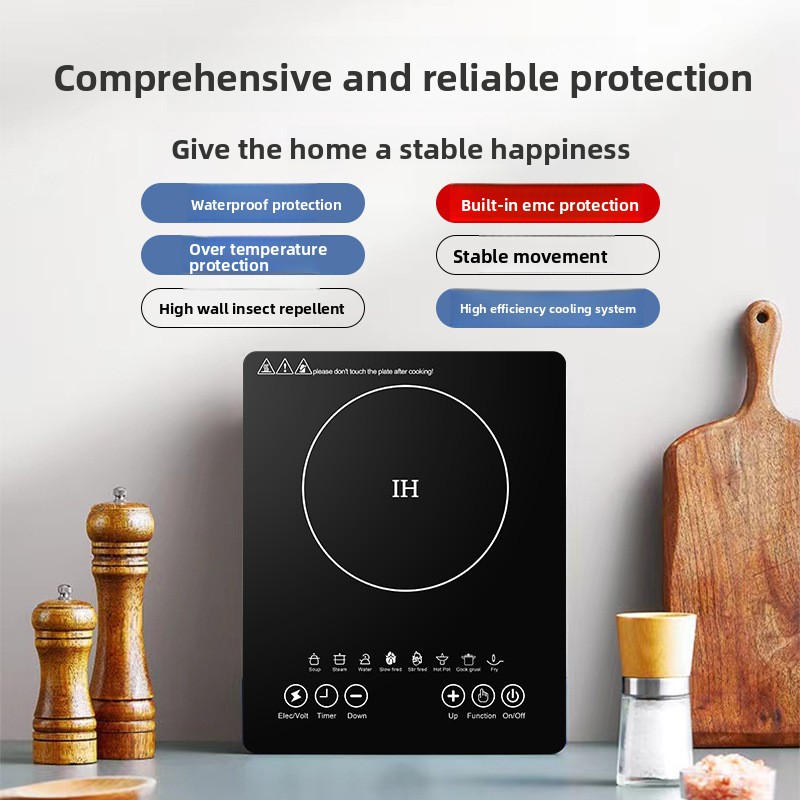 High-quality Embedded Single burner Induction Cooker, High-power Touch Control, Waterproof Household Battery Stove
