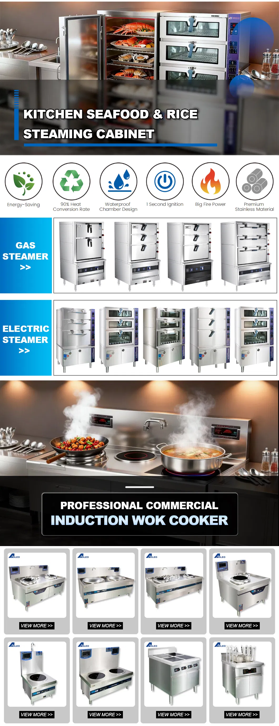 Double Burners Chinese Commercial Electric Induction Wok Range with Stockpot for Restaurant