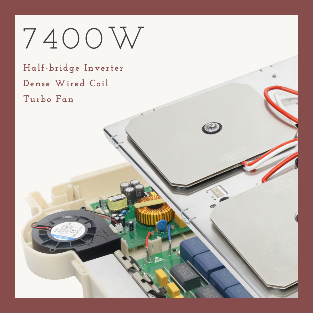 High-Efficiency Electric 60cm Built-In Ceramic Induction Cooktop 3 Burners Sensor Touch Control Expandable Cooking Area