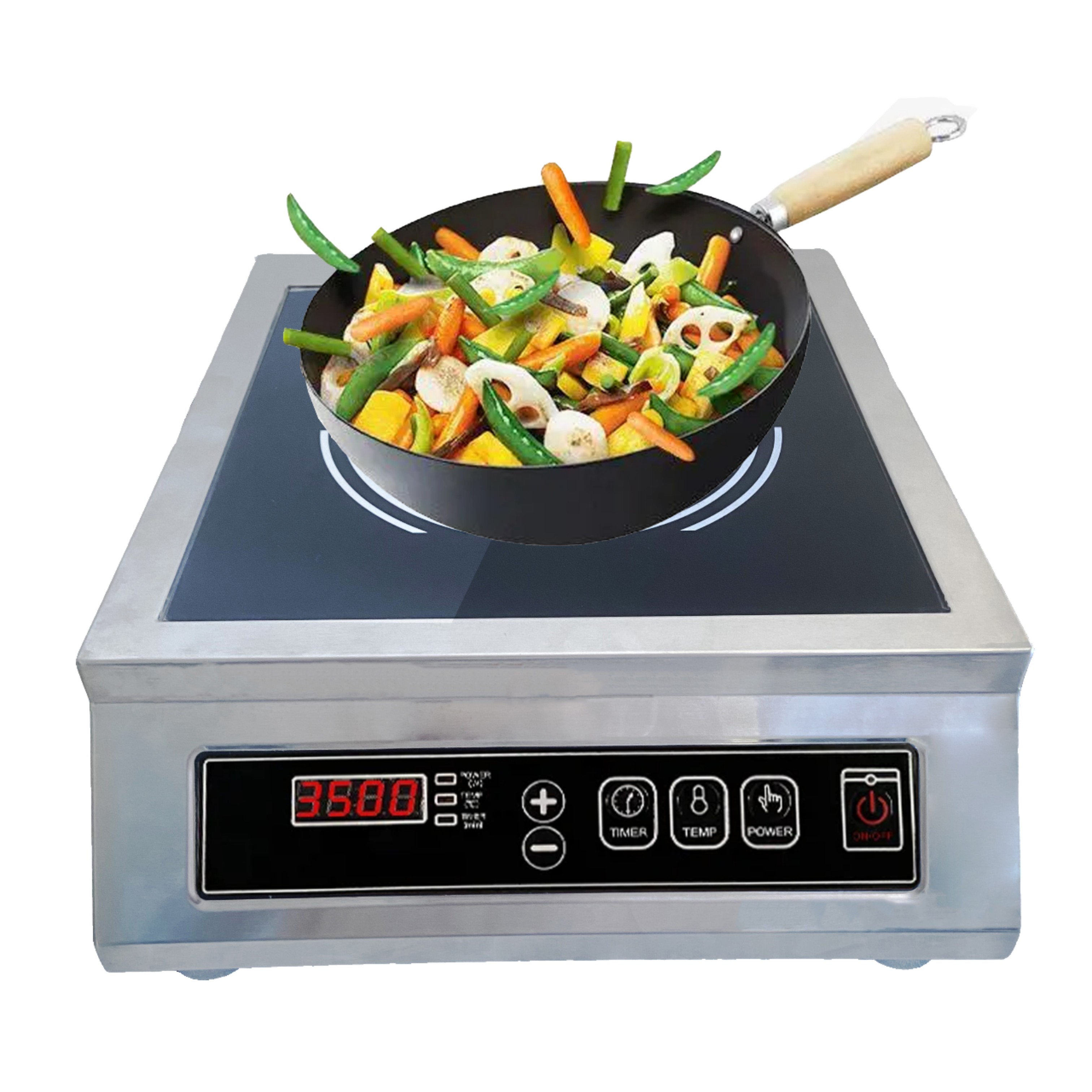LOVFE Wholesale 3500W Electric Commercial Induction Cooker High Quality Stainless Steel Touch Concave Household Hotpot