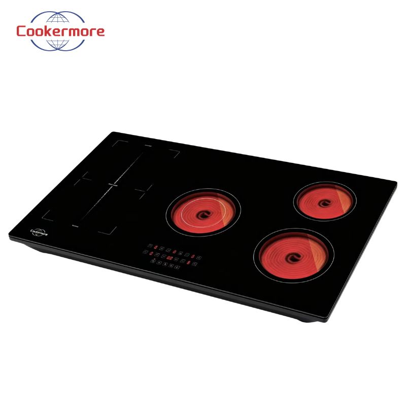 Built-in Ceramic Hob 4 Burner Hybrid Cooktop with Induction Glass Hob OEM Infrared Cooker