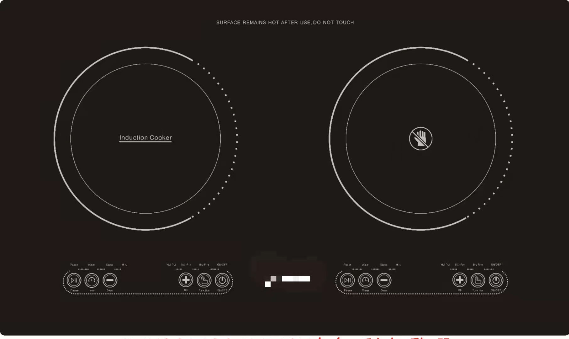 2020 Hot Sale Sensor Touch Screen Control 2 Burner Induction Cooker Ceramic Cooker