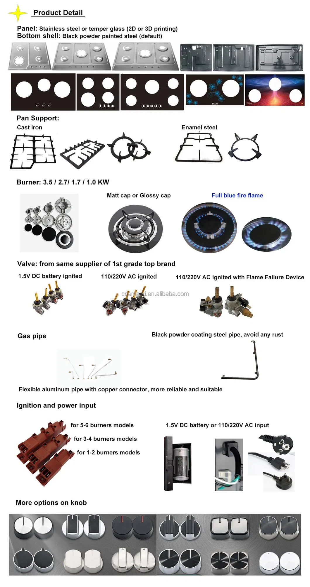 Electrical Hotplate Cooktop Hybrid Gas Electrical Hob Gas Cooker