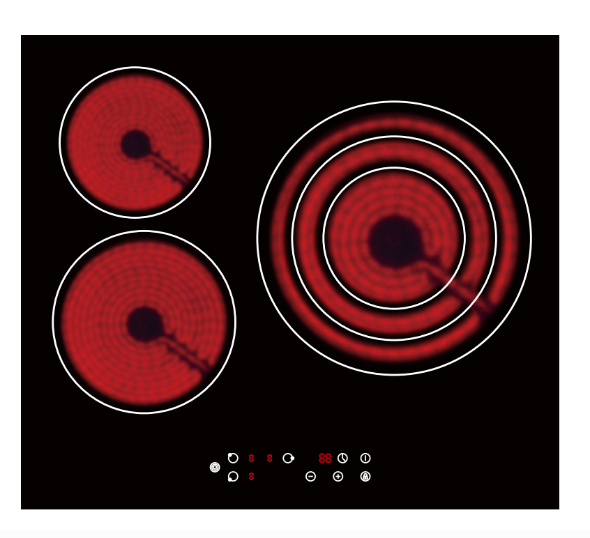 In-built 4 burner Ceramic Glass Vitro Induction Cooker Infrared Cooker Hob